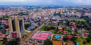 An aerial view of Eldoret City 