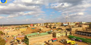 An aerial view of Machakos County in Kenya.