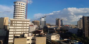 An aerial view of the Nairobi Central Business District (CBD)