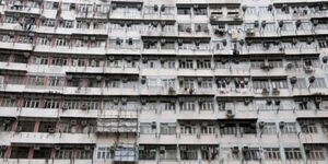 An apartment complex in Quarry Bay area of Hong Kong.