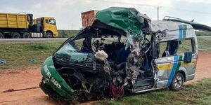 An accident involving a PSV vehicle and a trailer along the Mombasa Nairobi Highway on Sunday, December 7.