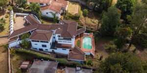 An aerial view of a house in Lavington estate 