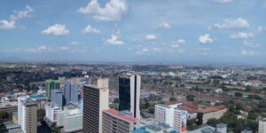 An aerial view of Nairobi City