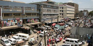 An aerial view of the business community in Eastleigh in Nairobi County