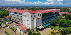 An aerial view of the  Jaramogi Oginga Odinga Teaching and Referral Hospital (JOOTRH) in Kisumu County  