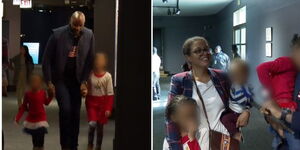 Collage of Andrew Kamau (first frame) and Bethany McKnight-Kamau with their kids.