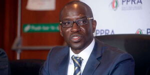 A photo of Andrew Musangi, Chairperson of the Board of the Central Bank of Kenya.