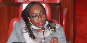 Anne Kananu Mwenda addresses MCAs during her vetting exercise at the Nairobi County Assembly on Friday, January 15, 2021