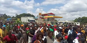 Anti Gachagua protests in Embu County on Tuesday, October 14.