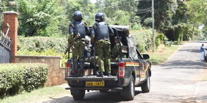 Anti-riot Police Van Outside Kalonzo Home