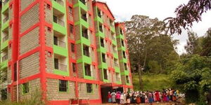 Multi-million block of apartments built by women from Murang'a County Women Sacco. 