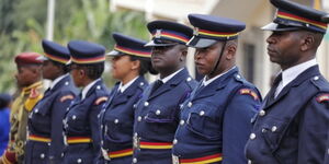 National Police Service Officers mounted a guard of honor at a past event.