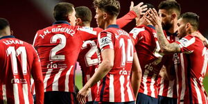 Atletico Madrid players during a previous match