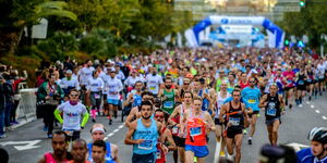 Athletes participate at a past Generali Maratón Málaga in Spain