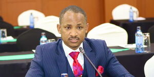 Photo of Embakasi East MP, Babu Owino appearing before  Justice and Legal Affairs Committee on October 25, 2023 at Parliamentary buildings
