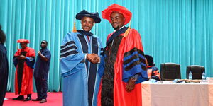 Babu Owino graduates with a Honorary Doctorate Degree in Political Leadership from Weldios University in Benin on November 12, 2023