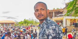 Embakasi East MP Babu Owino issues Bursary Forms in Utawala on April 15, 2023.