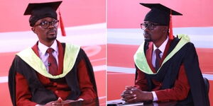 Kimilili MP Didmus Barasa during an interview on TV 47 after graduating from Mt Kenya University on Friday, August 6