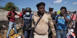 Haiti gang leader Barbecue taking a stroll 