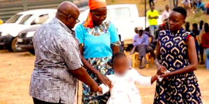 Baringo senator with kid