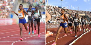 Kenyan athlete Beatrice Chebet during the Wanda Diamond League on Thursday June 15, 2023