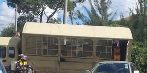 A beer delivery lorry doing rounds in Nairobi