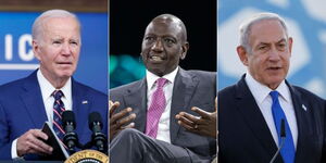 Presidents Joe Biden (US), and William Ruto (Kenya) and Israel Prime Minister Benjamin Netanyahu 