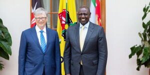 Billionaire Bill Gates and President William Ruto at State House in Nairobi on November 16, 2022.