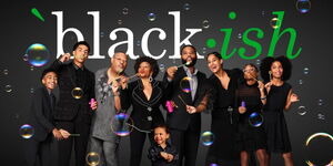 Black-sh TV show actors on a poster.