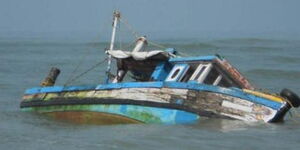File photo of a capsized boat in the Ocean
