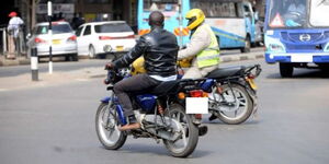 Boda Boda riders in Nairobi CBD in 2020.