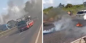 Thika Road bonfires