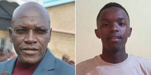 Former Kakamega Senator Boni Khalwale (left) and his son Engine Kukaste Khalwale. 
