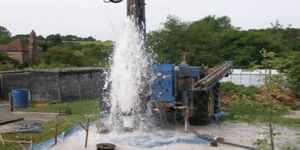 A borehole being drilled in Kenya in 2019.