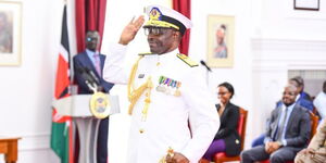 Kenya Coast Guard Services Director General Bruno Shioso at State in Nairobi on Friday May 5, 2023