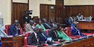 MCAs during a session in the Bungoma county assembly in 2018.