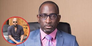 Preacher Robert Burale and an insert of media personality Alex Mwakideu.