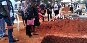 The burial of the late Blessed John  Apewajoye at the Lang'ata cemetery on Thursday, July 23.