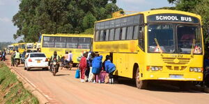 An image of pupils coming out of a school bus