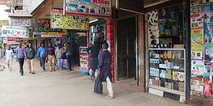 An image of business shops in Nairobi, Kenya