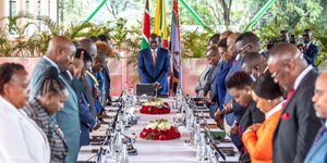 President William Ruto holding a meeting with Cabinet Secretaries on March 13