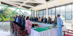 President William Ruto leads prayers during a Cabinet meeting on June 13, 2024