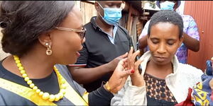 Kiambu Women Rep on a call