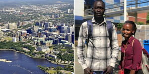 Photo collage of the aerial view of Ottawa in Canada and Alfred and Grace on Wednesday May 17, 2023