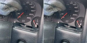 A photo of a rogue dealer manipulating the mileage of a car.