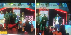 Sports CS Ababu Namwamba during comedian Fred Omondi's memorial event at Carnivore grounds on June 21, 2024