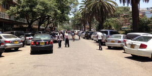 Cars at a parking slot in Kenya.