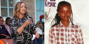 A side by side photo of Laikipia Woman Representative Cate Waruguru and Agnes Wanjiru, a woman who was allegedly killed by a British soldier in 2012.