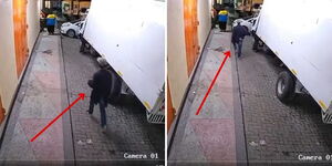 CCTV captures assailant shoot a man in front of his girfriend in Eastleigh on Saturday, November 9, 2024.