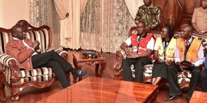 President William Ruto participating in the 2019 KNBS census at the official residence of the DP in Karen.